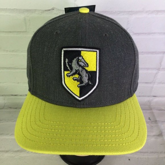 Harry Potter Hufflepuff Crest Logo Snapback Hat - Picture 2 of 7